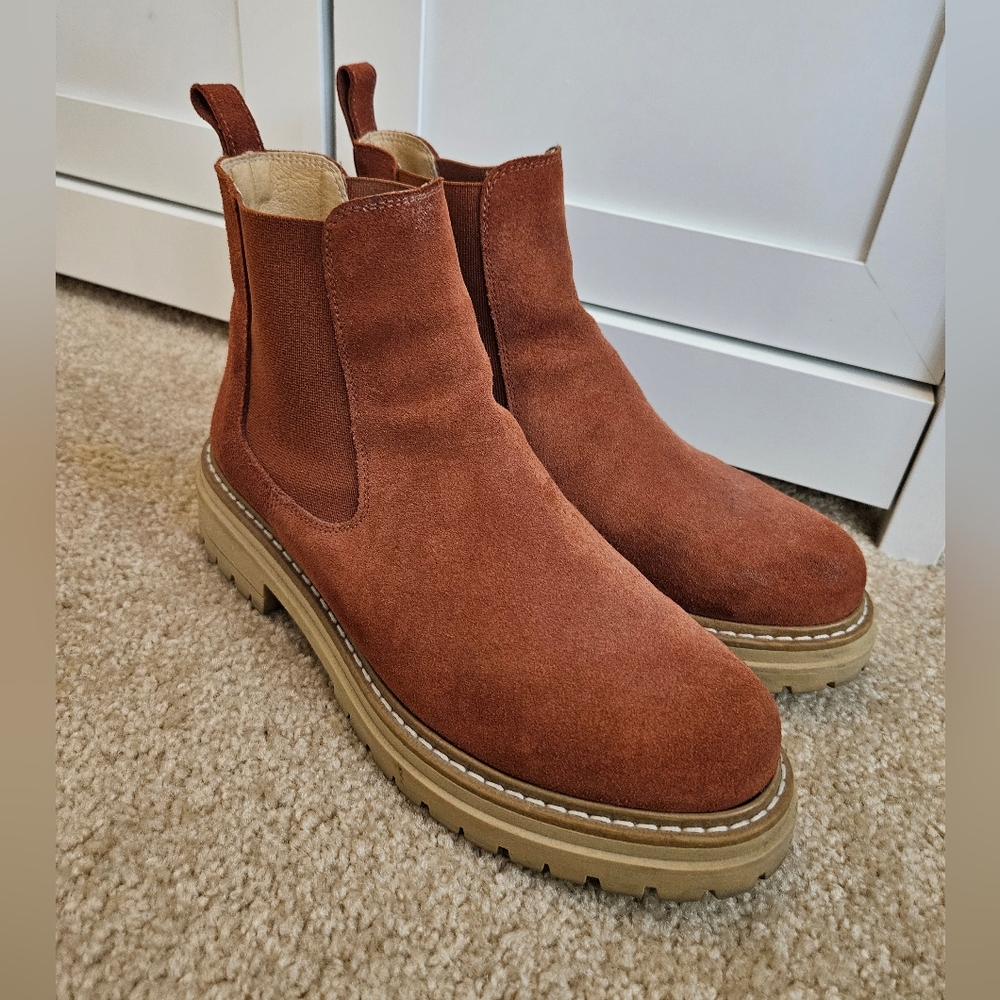 Anthropologie Brown Ankle Boots